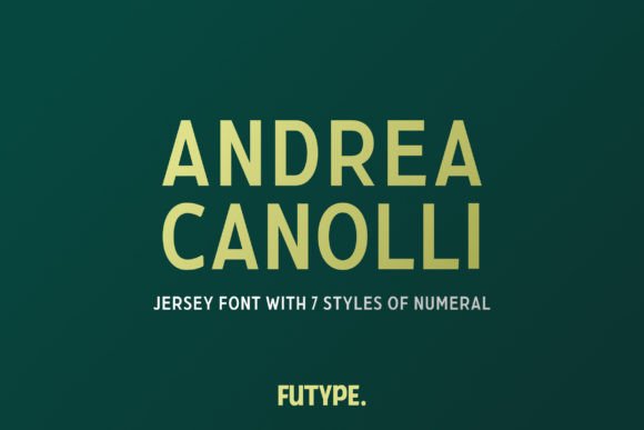 Andrea Canolli Typeface for Sports and Craft Designs