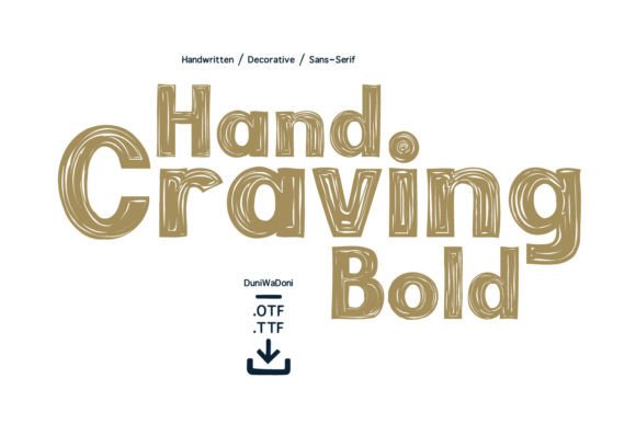 Hand Craving Bold Typeface for Editorial Design