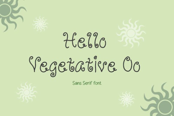 Hello Vegetative Oo Font for Playful Branding