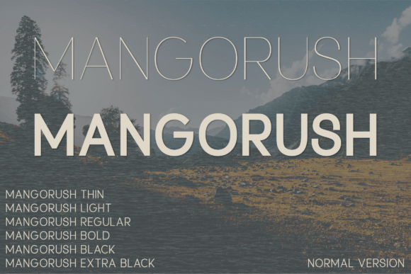 Mangorush Typeface for Elegant Maker Brands