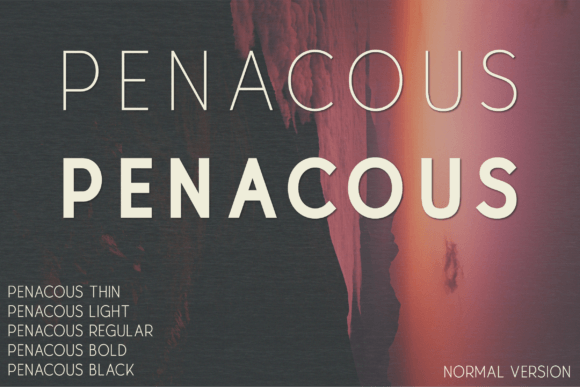 Penacous Typeface for Modern Web Design